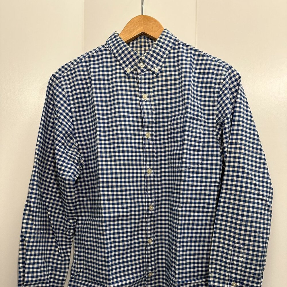 Banana Republic  - Blue Gingham Plaid - Small